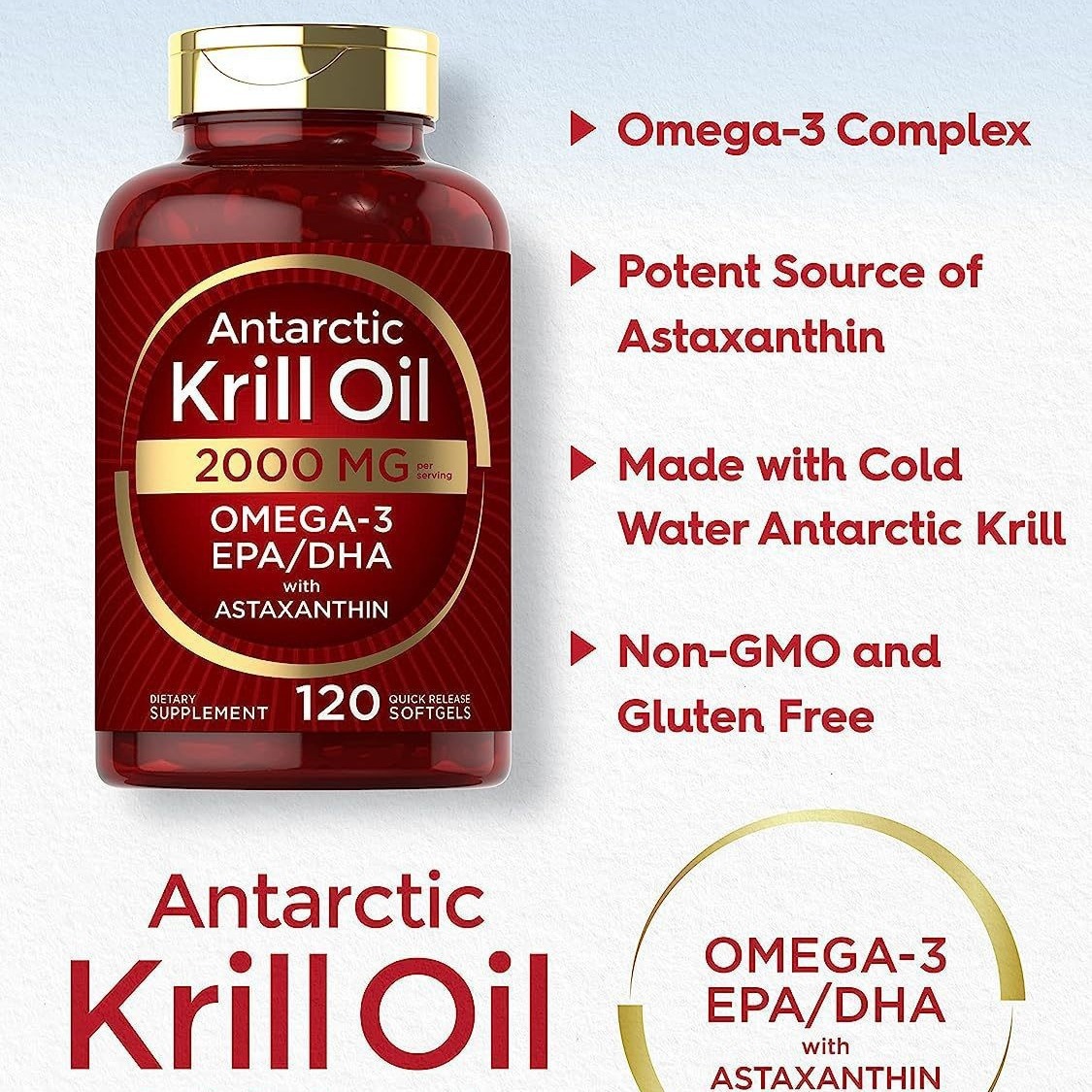 Nutrition For Fitness - Krill oil soft capsules supplement nutrition,
