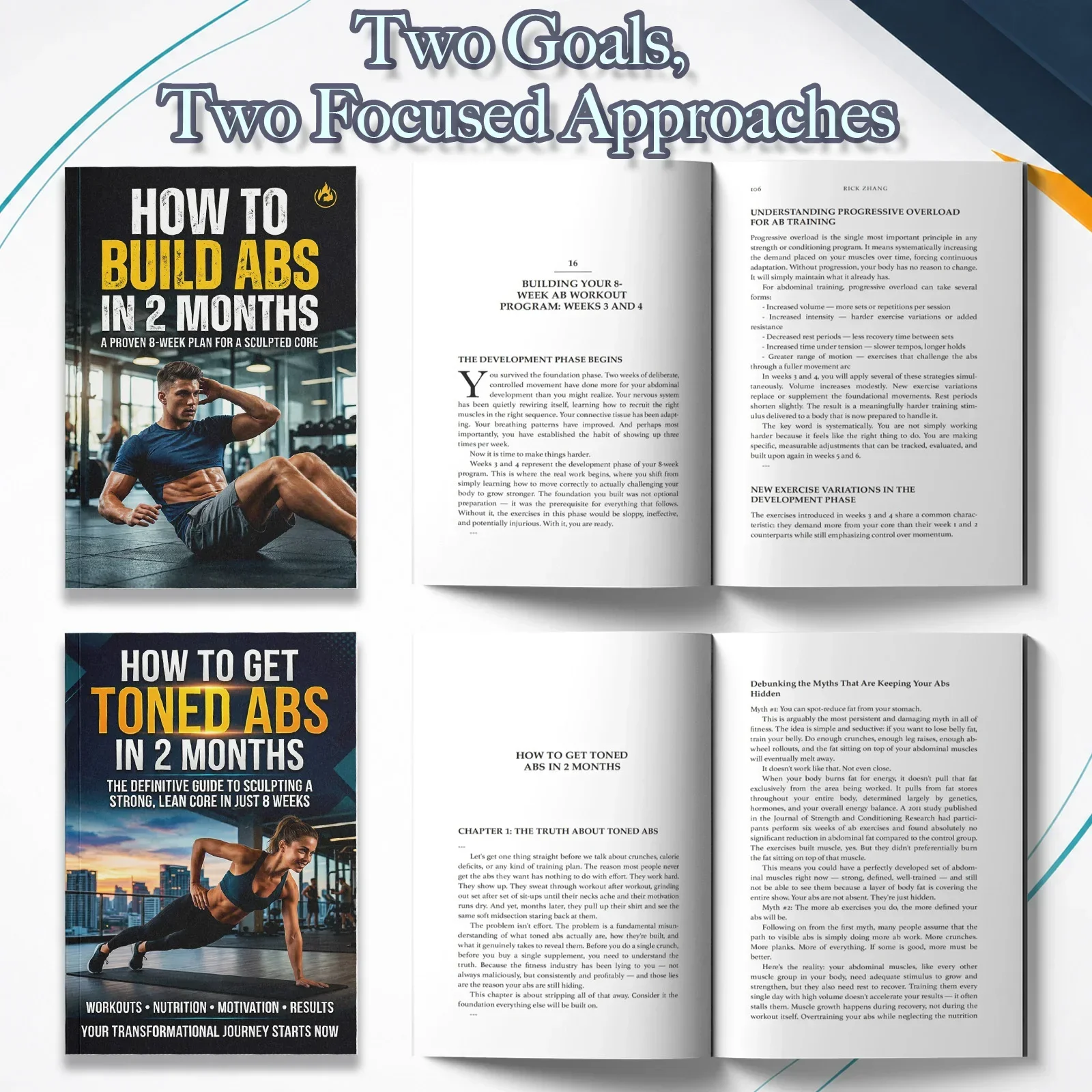 2-Book Abs Training Guide Set  - đánh giá và giá Nutrition Of Fitness
