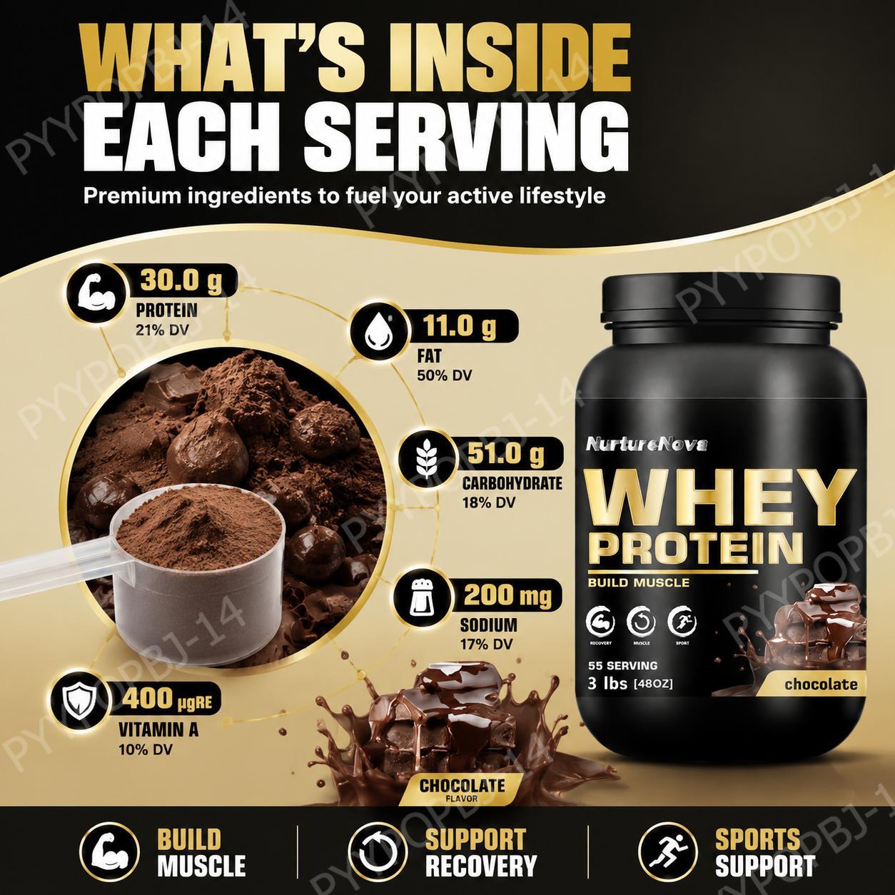 NurtureNova Chocolate Whey Pro - đánh giá và giá Fitness Nutrition Whey Protein